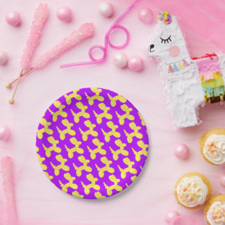 Assiettes En Carton Animal en ballon violet