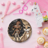 Assiettes En Carton Animal Kingdom Couture Cheetah (Fête)