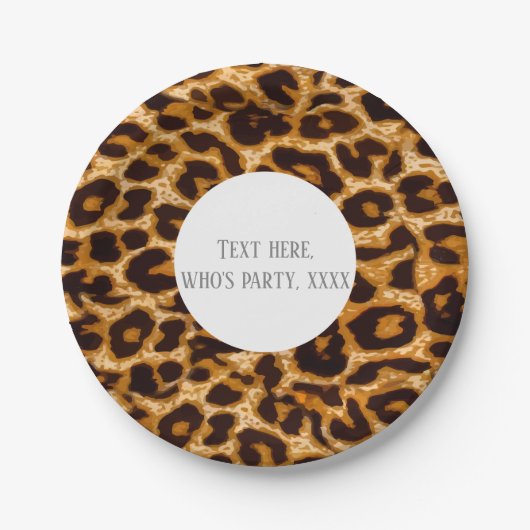 Assiettes En Carton Animal, poster de animal, léopard, guépard (Devant)