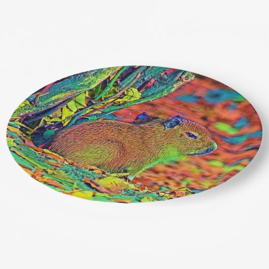 Assiettes En Carton AnimalColor_Capybara_001 (Angle)