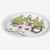 Assiettes En Carton Animaux C'est Noël (Angle)