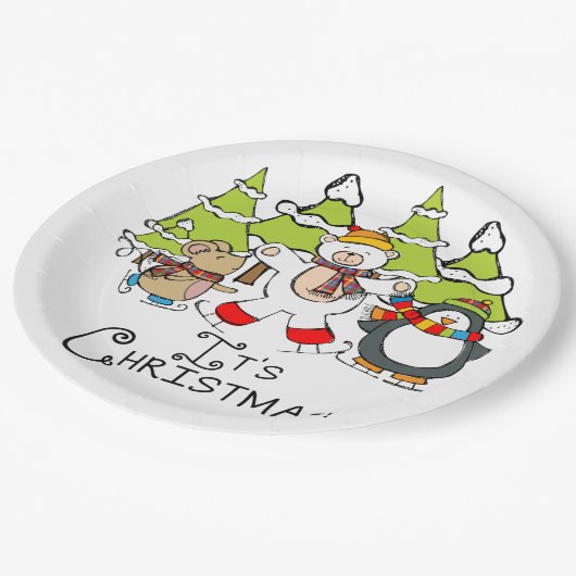 Assiettes En Carton Animaux C'est Noël (Angle)