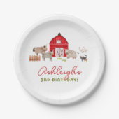 Assiettes En Carton Animaux de ferme Barnyard Bash fête d'anniversaire (Devant)