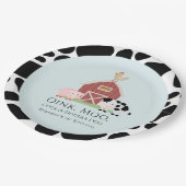 Assiettes En Carton Animaux de ferme Barnyard Blue Boy Anniversaire (Angle)