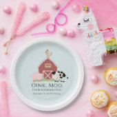 Assiettes En Carton Animaux de ferme Barnyard Boy Blue Anniversaire (Fête)