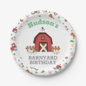 Assiettes En Carton Animaux de ferme Barnyard fête d'anniversaire - GL (Devant)