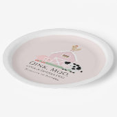 Assiettes En Carton Animaux de ferme Barnyard Girl rose Anniversaire (Angle)