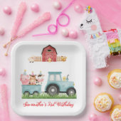 Assiettes En Carton Animaux de ferme Blue Boy Barnyard Fête d'annivers (Fête)