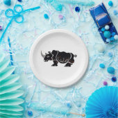Assiettes En Carton Animaux de fête - RHINOCEROS Conservation - (Fête)