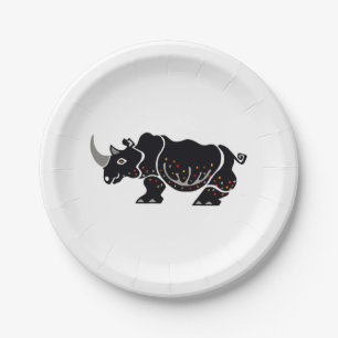 Assiettes En Carton Animaux de fête - RHINOCEROS Conservation -