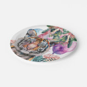 Assiettes En Carton Animaux de fête Safari Jungle sauvage Un anniversa (Angle)