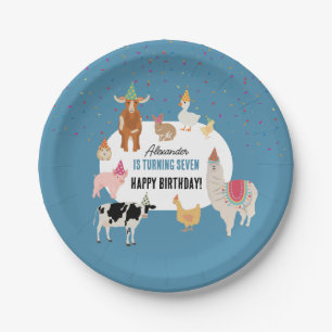 Assiettes En Carton Animaux de la Fête de la Ferme Animaux de la Ferme