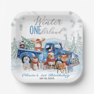 Assiettes En Carton Animaux de la Forêt Camion ONEderland 1er Annivers
