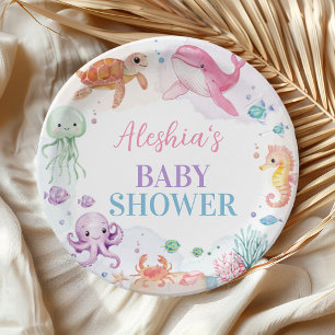 Assiettes En Carton Animaux de mer mignons à bientôt Baby Shower