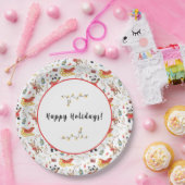 Assiettes En Carton Animaux de Noël (Fête)