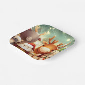 Assiettes En Carton Animaux de Noël 8 (Angulaire)