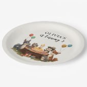 Assiettes En Carton "Animaux des bois (Angle)