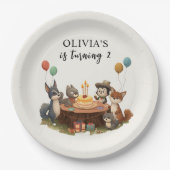 Assiettes En Carton "Animaux des bois (Devant)