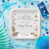 Assiettes En Carton Animaux des bois Baby shower d'automne d'automne (Fête)