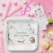 Assiettes En Carton Animaux des bois Baby shower forestier rustique (Fête)