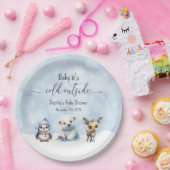 Assiettes En Carton Animaux d'hiver Froid hors Baby shower (Fête)