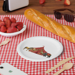 Assiettes En Carton Animaux et tente de cirque