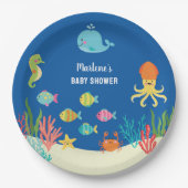 Assiettes En Carton Animaux marins (Devant)