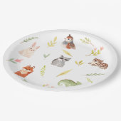 Assiettes En Carton Animaux mignons Aquarelle Enfants (Angle)