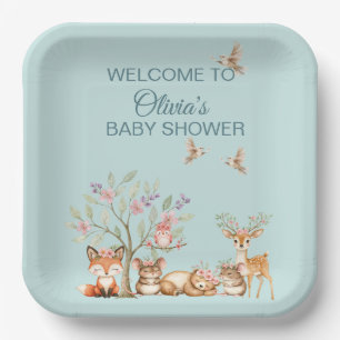 Assiettes En Carton Animaux précieux de la forêt - Bienvenue à la Baby