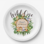 Assiettes En Carton Animaux sauvages Bois (Devant)