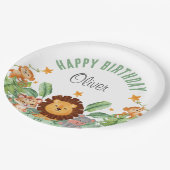 Assiettes En Carton Animaux sauvages Jungle Animaux Tropical Boy Anniv (Angle)