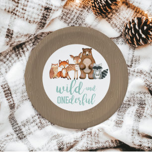 Assiettes En Carton Animaux Sauvages Merveilleux de la Forêt, Invitati