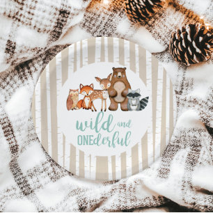 Assiettes En Carton Animaux Sauvages Merveilleux de la Forêt Premier A