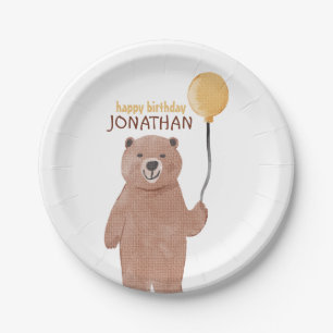 Assiettes En Carton Animaux sauvages mignons Anniversaire