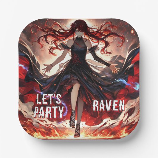 Assiettes En Carton Anime Command the Flames, Embrace the Storm Custom (Recto)