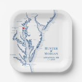 Assiettes En Carton Annapolis Chesapeake Bay Mariage (Recto)