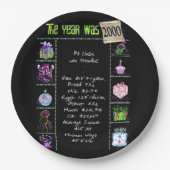 Assiettes En Carton Année 2000 Anniversaire Trivia Faits Papier Plaque (Devant)