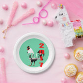 Assiettes En Carton Année 2017 de coq dans la plaque à papier de (Fête)