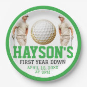 Assiettes En Carton Année Après Année, Golf ! 1ère fête d'anniversaire (Devant)