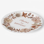 Assiettes En Carton Année Automne Floral Automne Anniversaire (Angle)