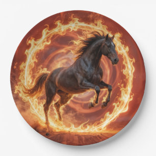 Assiettes En Carton Année chinoise du Cheval de Feu