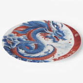 Assiettes En Carton Année de la DRAGON Party Papiers Plaques! (Angle)