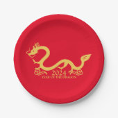 Assiettes En Carton Année du dragon 2024 (Devant)