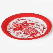 Assiettes En Carton Année du lapin (Angle)