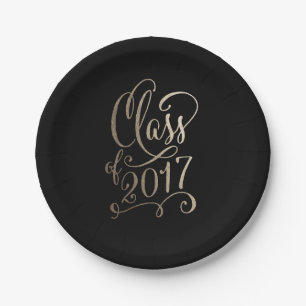 Assiettes En Carton Année stellaire ÉDITABLE COULEUR Plaques de gradua