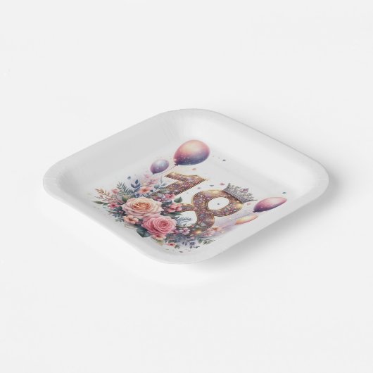 Assiettes En Carton Anniversaire 18 ans (Angulaire)