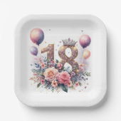 Assiettes En Carton Anniversaire 18 ans (Recto)
