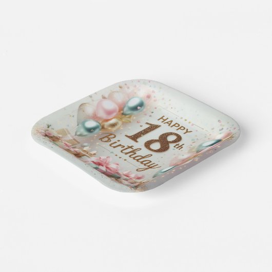 Assiettes En Carton Anniversaire 18 ans (Angulaire)