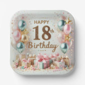 Assiettes En Carton Anniversaire 18 ans (Recto)