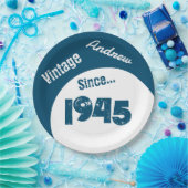 Assiettes En Carton Anniversaire 1945 80e Anniversaire Plaque papier (Fête)